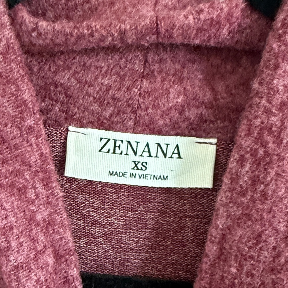 Zara Turtleneck Cropped Women's Burgundy Sweater Size XS Super Soft! Side Slits - Picture 2 of 8